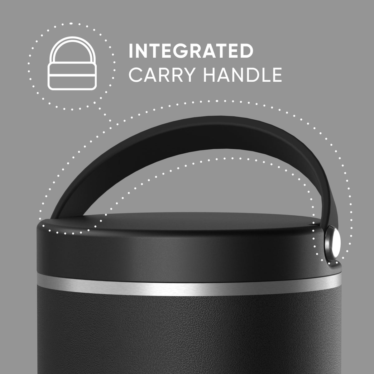 Hydrapeak 25oz Stainless Steel Vacuum Insulated Food Jar for Hot Food and Cold Food, Wide Mouth Leak-Proof Soup Jar for Adults, 10 Hours Hot and 16 Hours Cold (Black)