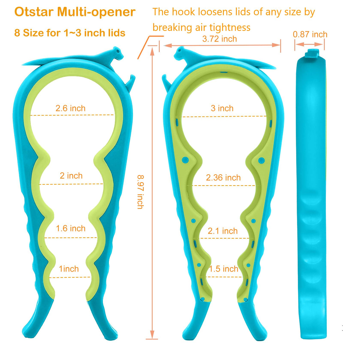 Otstar Jar Opener & Bottle Opener for Seniors with Arthritis, Weak Hands
