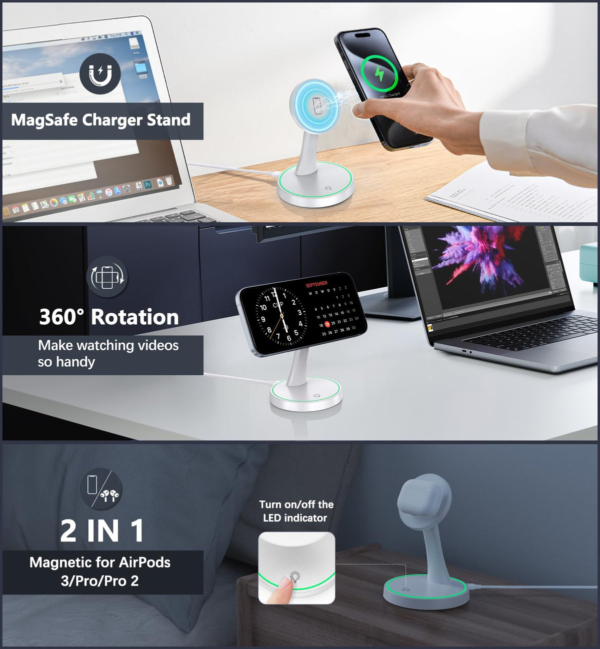 15W Magnetic Wireless Charging Stand