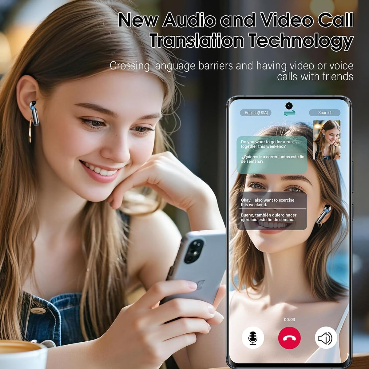 Real Time AI Translation Earbuds 165 Languages 6 Modes No Subscription