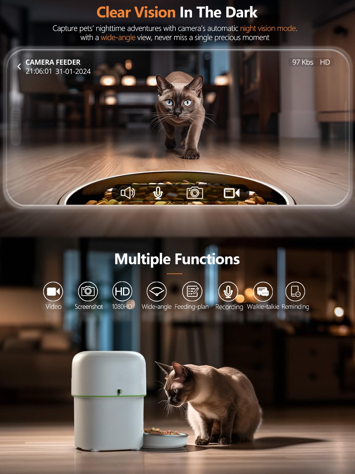 Automatic 3L Cat Feeder
