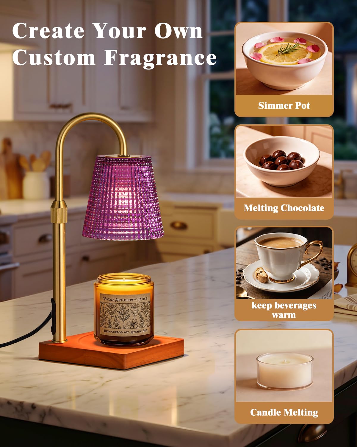 Hong-in Candle Warmer Lamp with Timer, House Warming Gifts New Home Decor