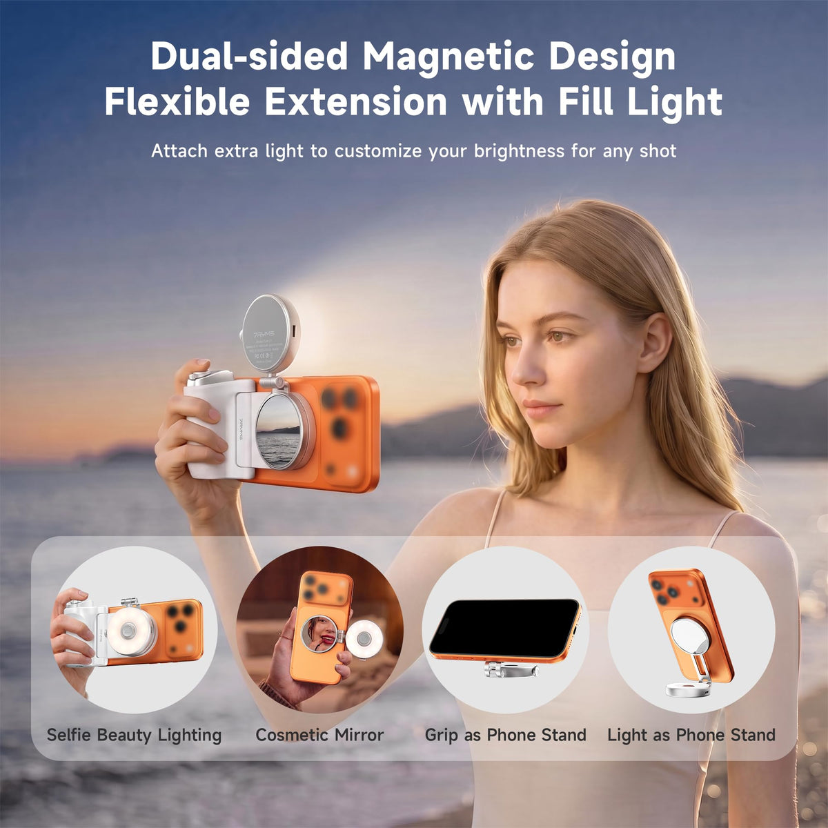 7RYMS 7RIG G1 Magnetic Phone Camera Grip for iPhone Android-Wireless Remote