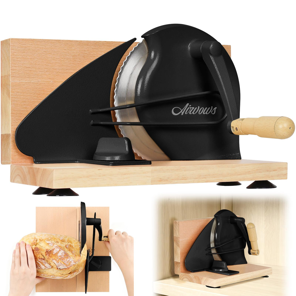 Manual Bread Slicer for Homemade Bread,Even Slicing from Thin to Thick