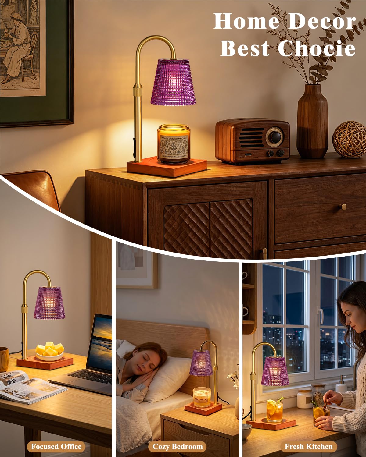 Hong-in Candle Warmer Lamp with Timer, House Warming Gifts New Home Decor