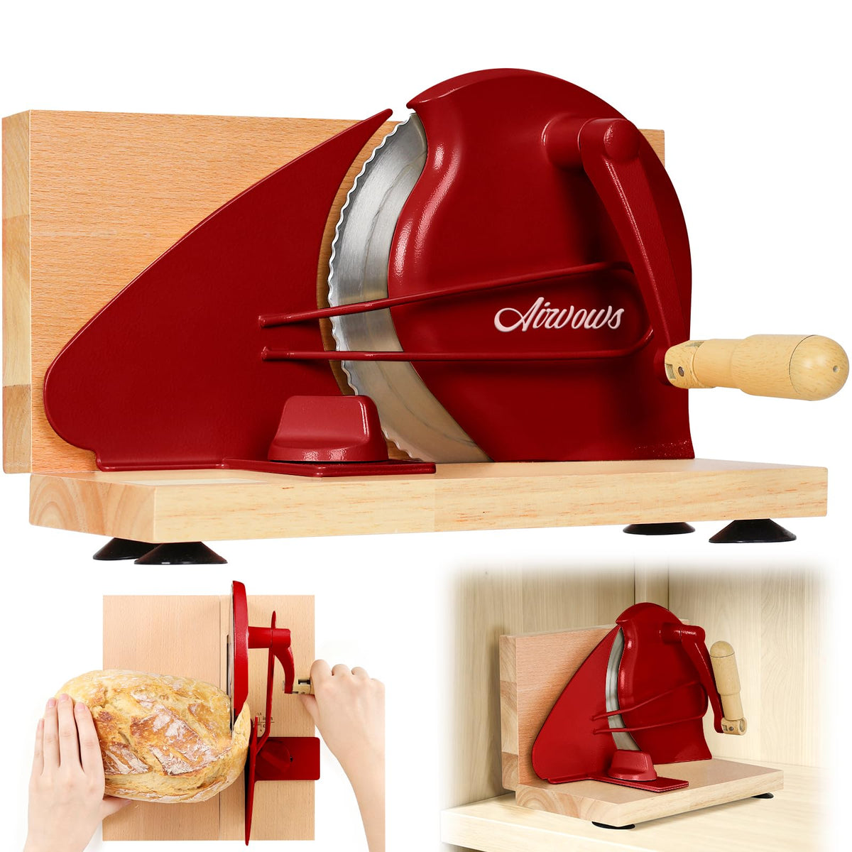 Manual Bread Slicer for Homemade Bread,Even Slicing from Thin to Thick