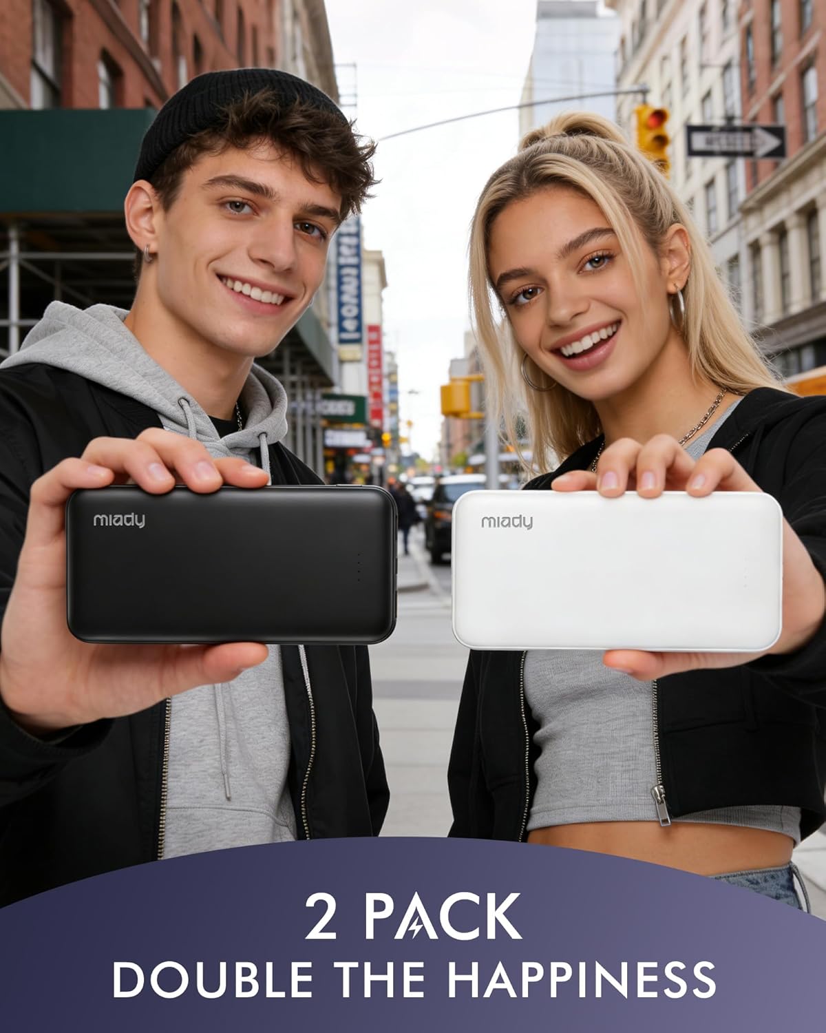 10,000mAh Portable Power Bank – 2 Pack