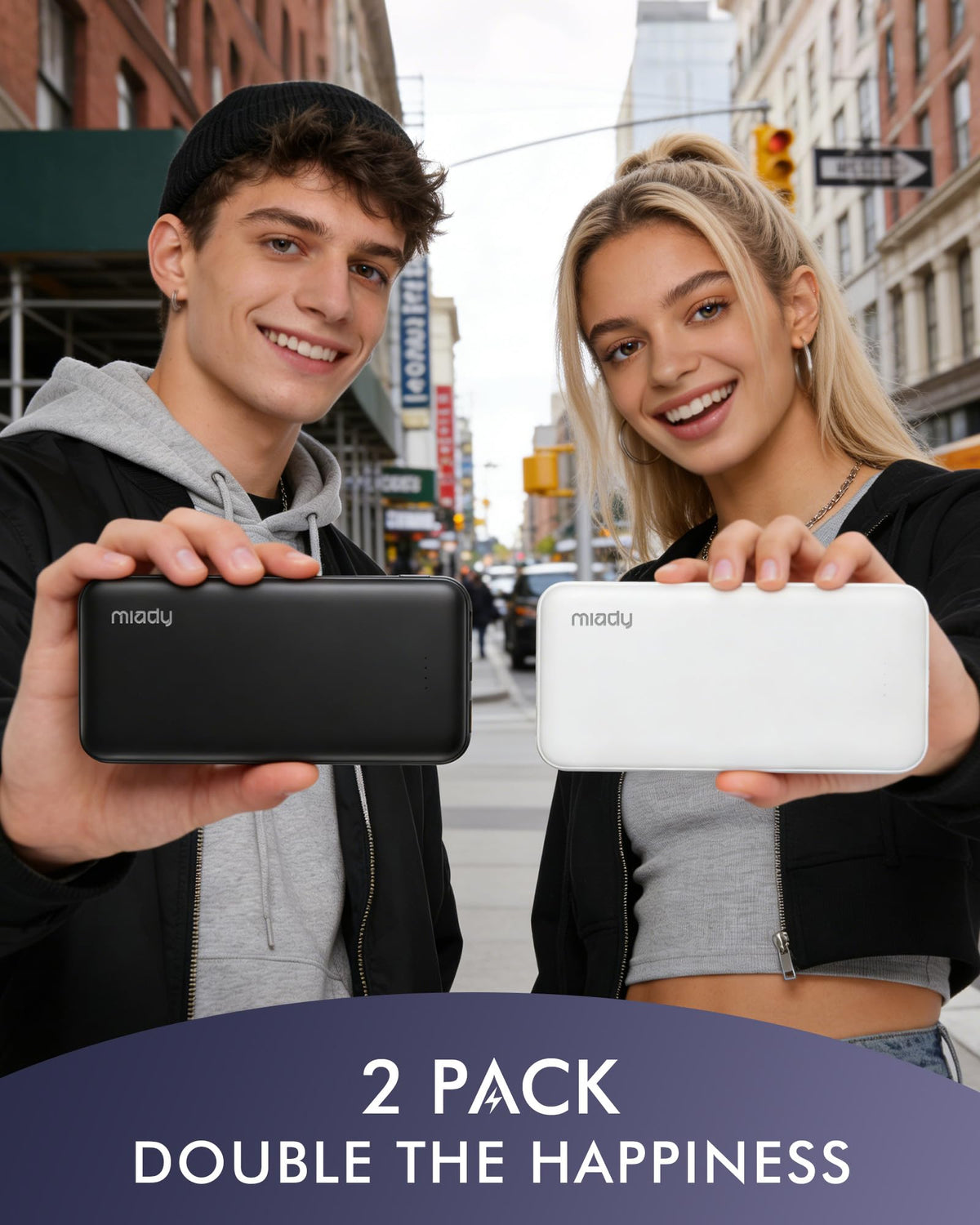 10,000mAh Portable Power Bank – 2 Pack