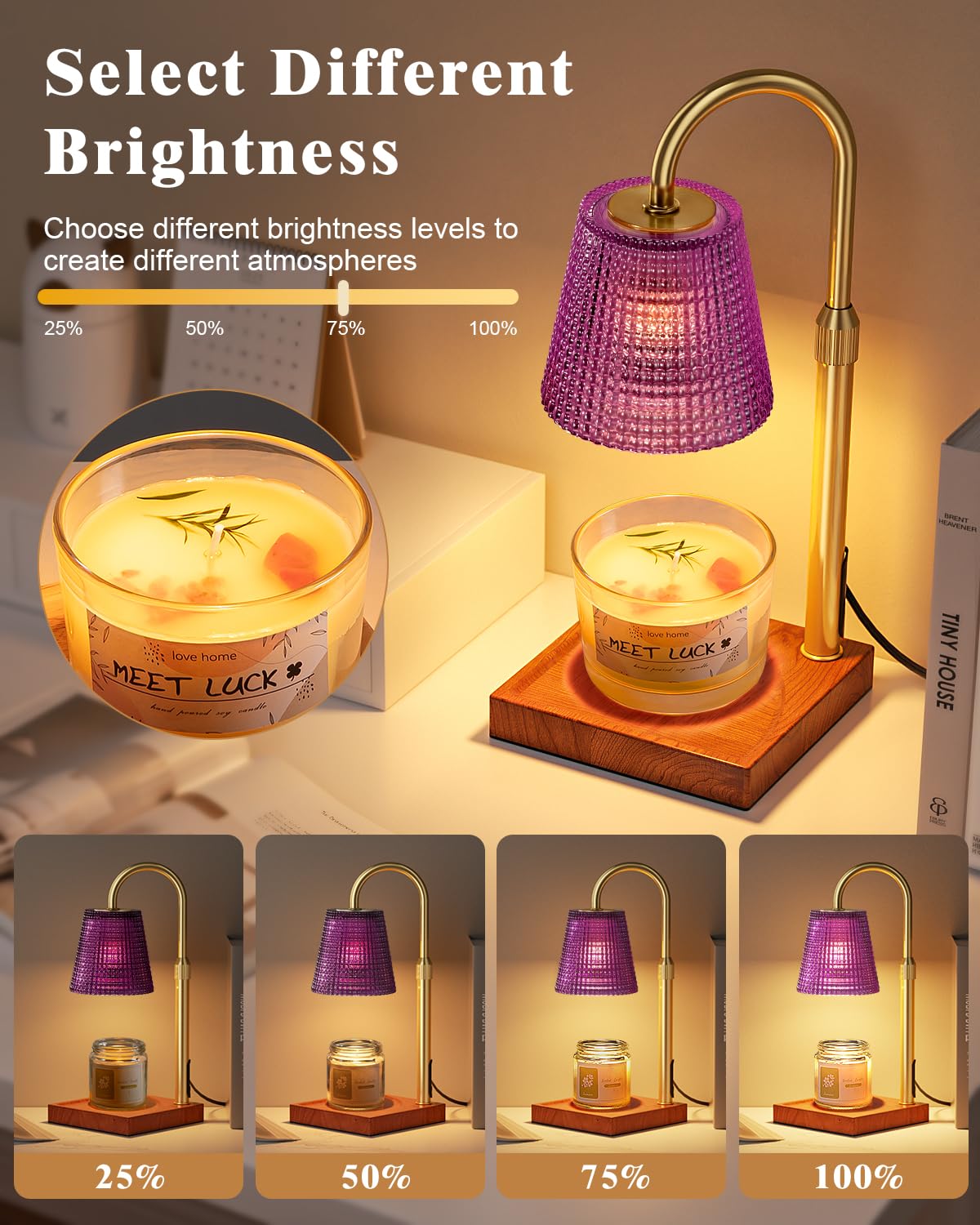 Hong-in Candle Warmer Lamp with Timer, House Warming Gifts New Home Decor