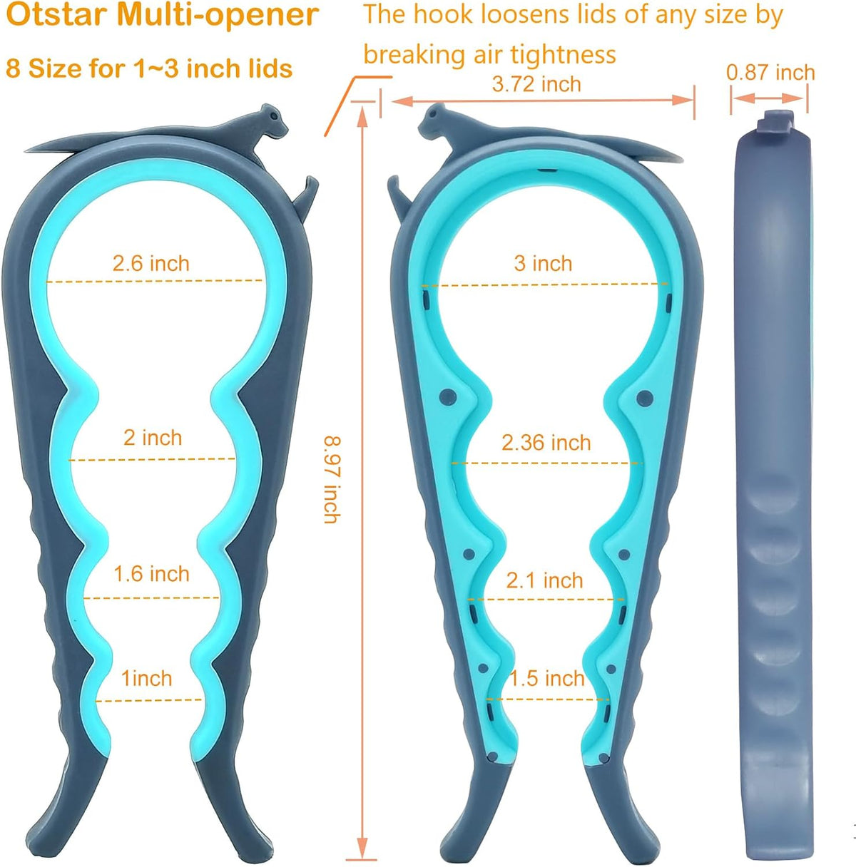 Otstar Jar Opener & Bottle Opener for Seniors with Arthritis, Weak Hands