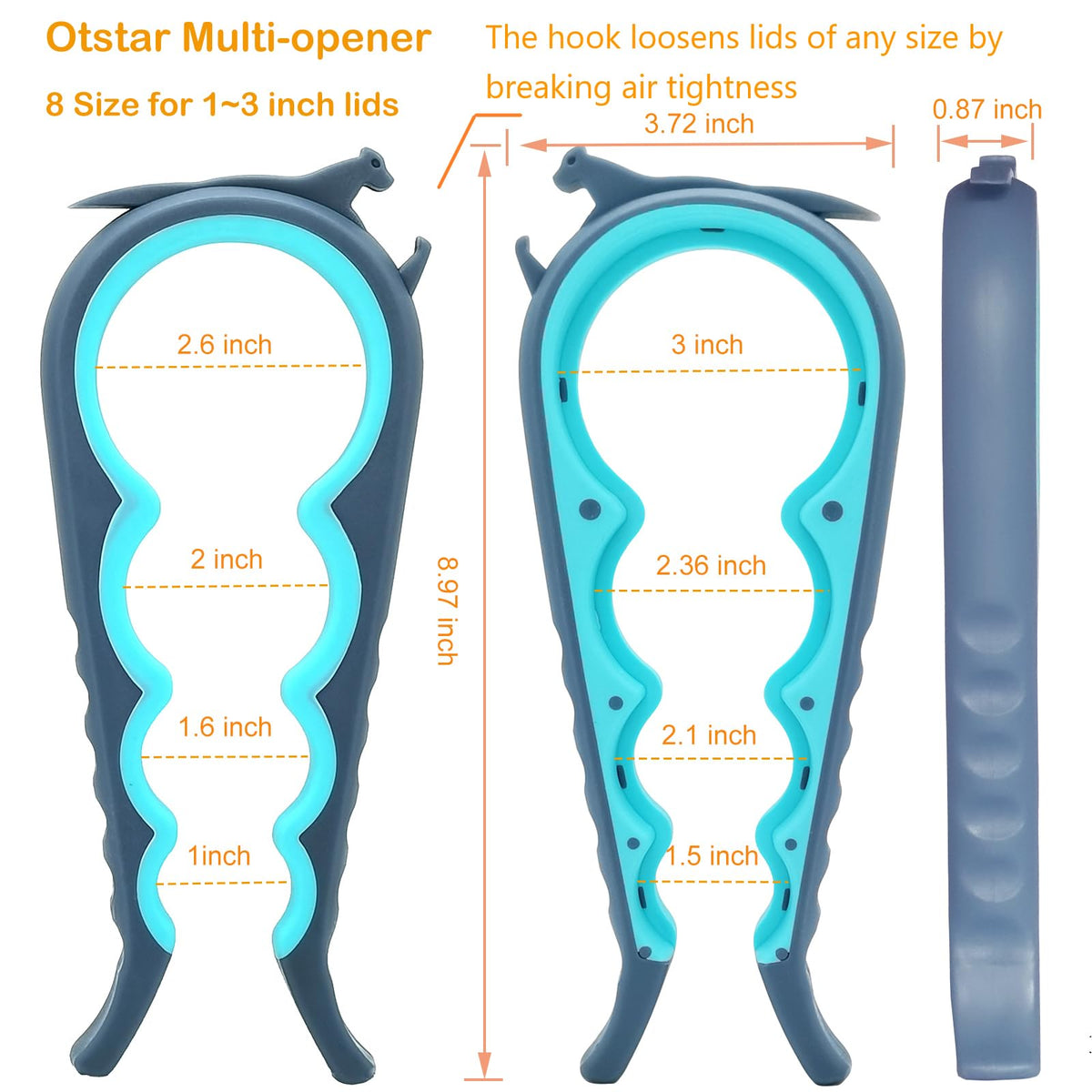 Otstar Jar Opener & Bottle Opener for Seniors with Arthritis, Weak Hands