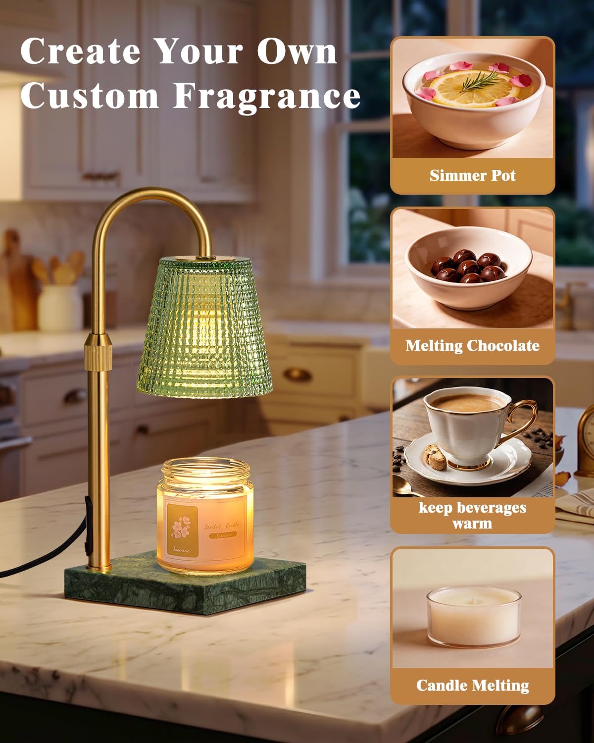 Hong-in Candle Warmer Lamp with Timer, House Warming Gifts New Home Decor