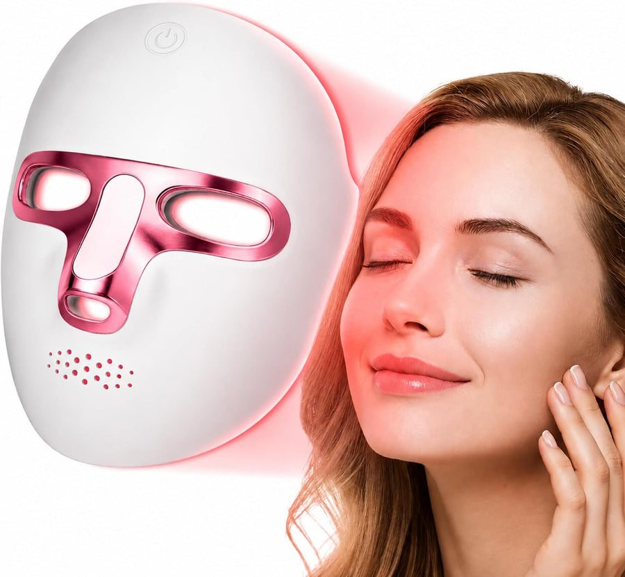 Red Light Therapy for Face, 7 Colors LED Face Mask Rechargeable