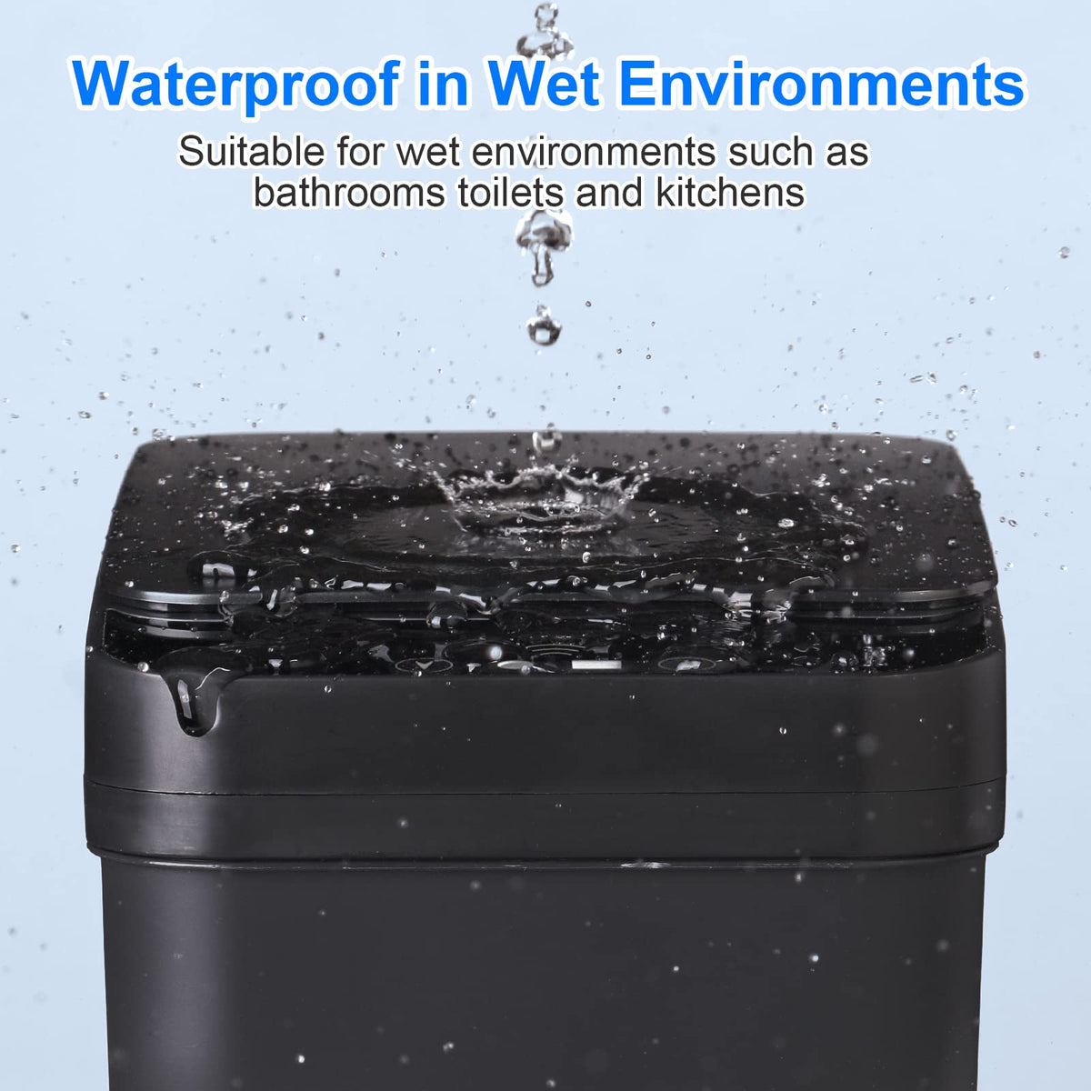 Anborry Bathroom Smart Touchless Trash Can 2.2 Gallon Automatic Motion Sensor Rubbish Can with Lid Electric Narrow Small Garbage Bin for Kitchen, Office, Living Room, Toilet, Bedroom, RV