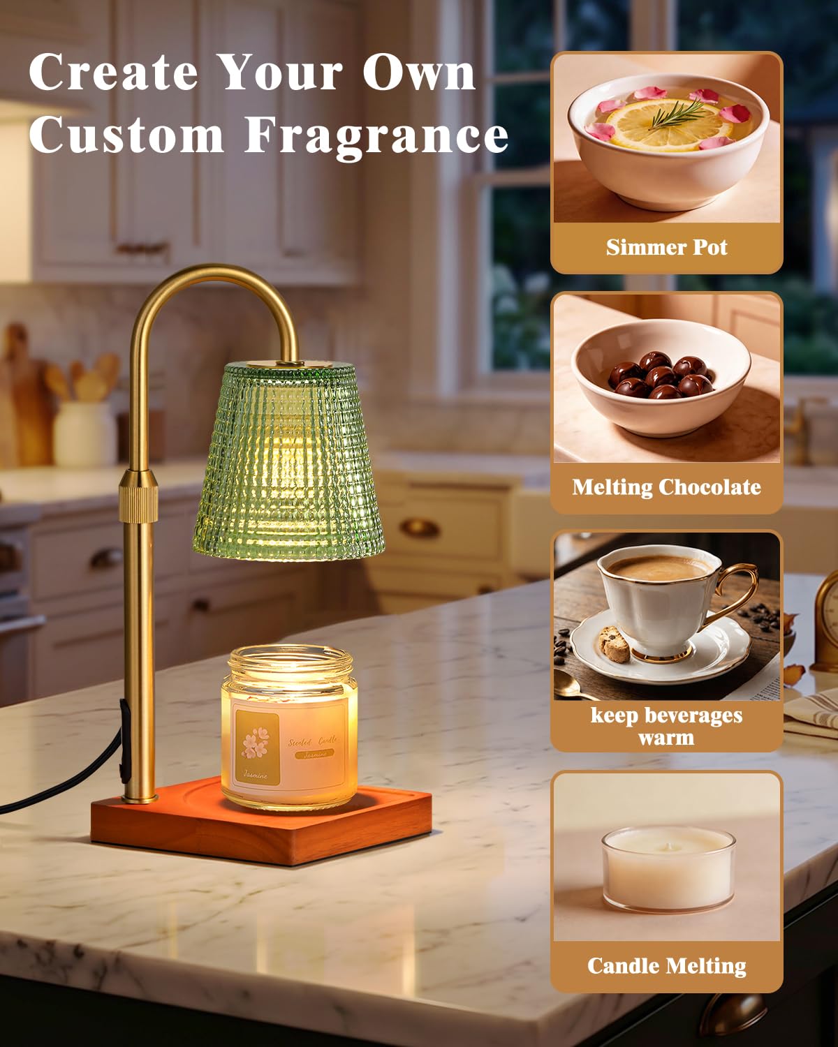 Hong-in Candle Warmer Lamp with Timer, House Warming Gifts New Home Decor