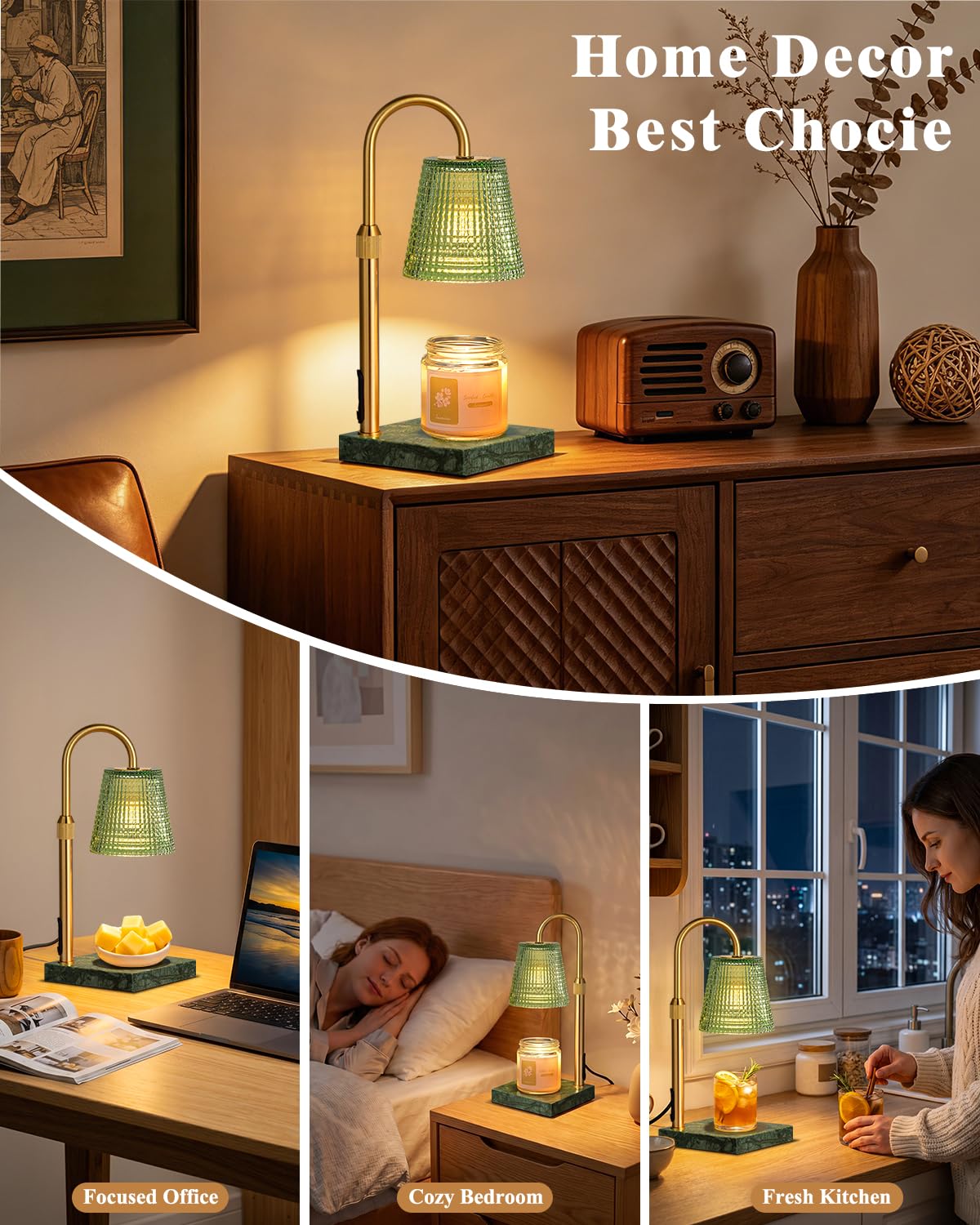 Hong-in Candle Warmer Lamp with Timer, House Warming Gifts New Home Decor