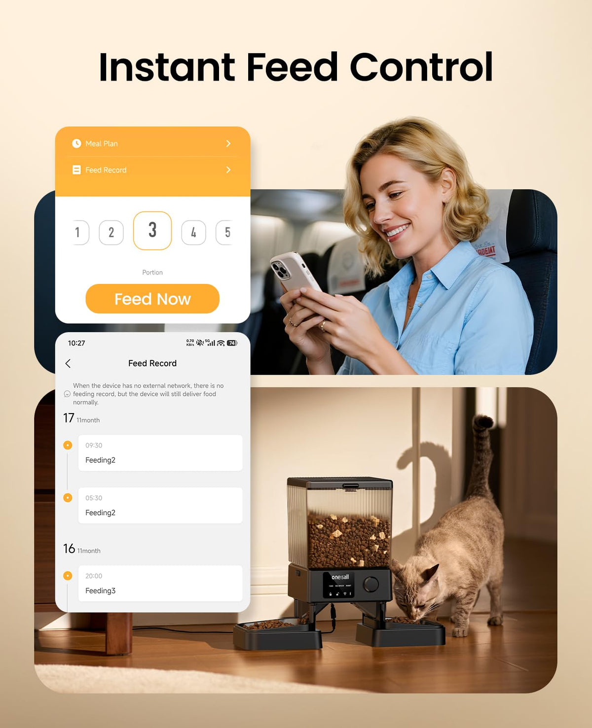 Automatic Cat Feeder for 2 Cats