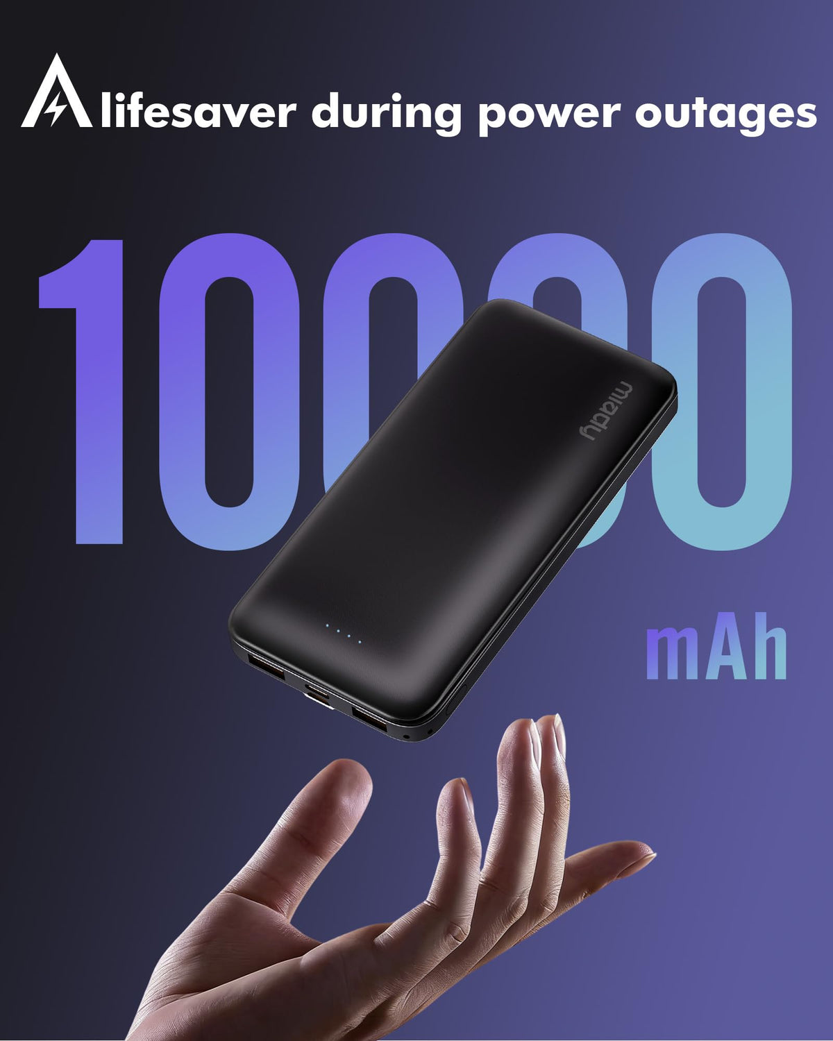 10,000mAh Portable Power Bank – 2 Pack