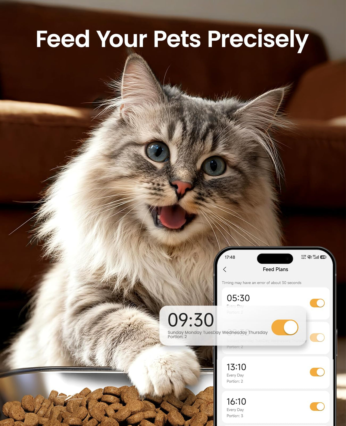 Automatic Cat Feeder for 2 Cats