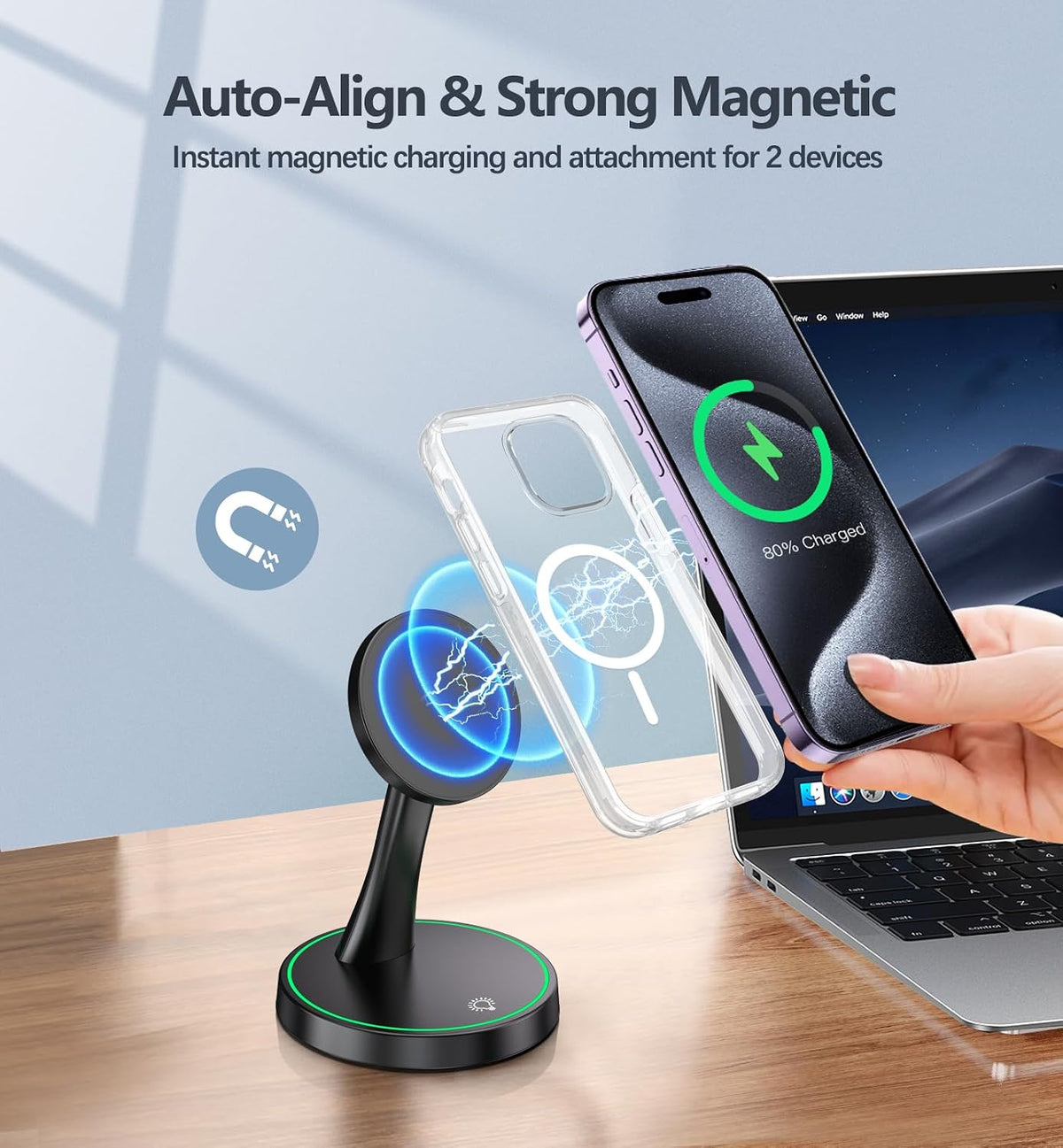 15W Magnetic Wireless Charging Stand