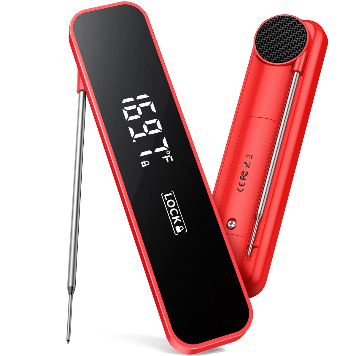 Meat Thermometer Digital, 1-2 Sec Instant Read, Grilling, Cooking, Food
