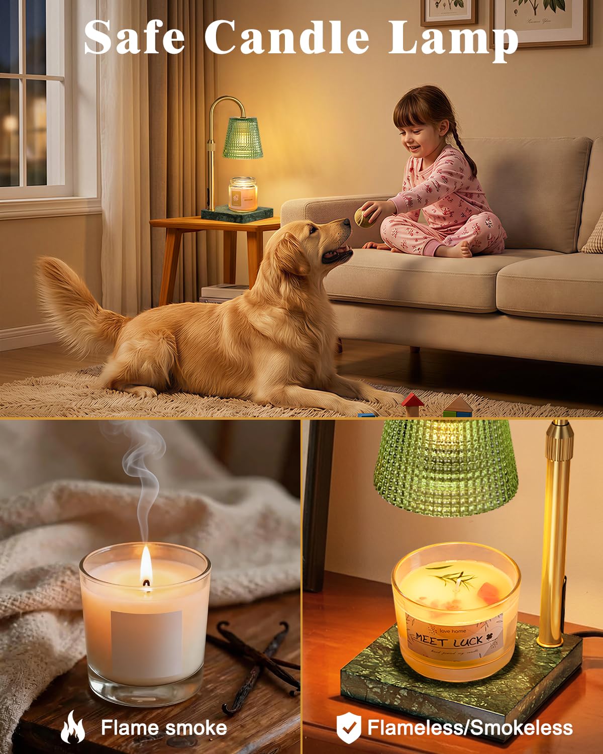 Hong-in Candle Warmer Lamp with Timer, House Warming Gifts New Home Decor