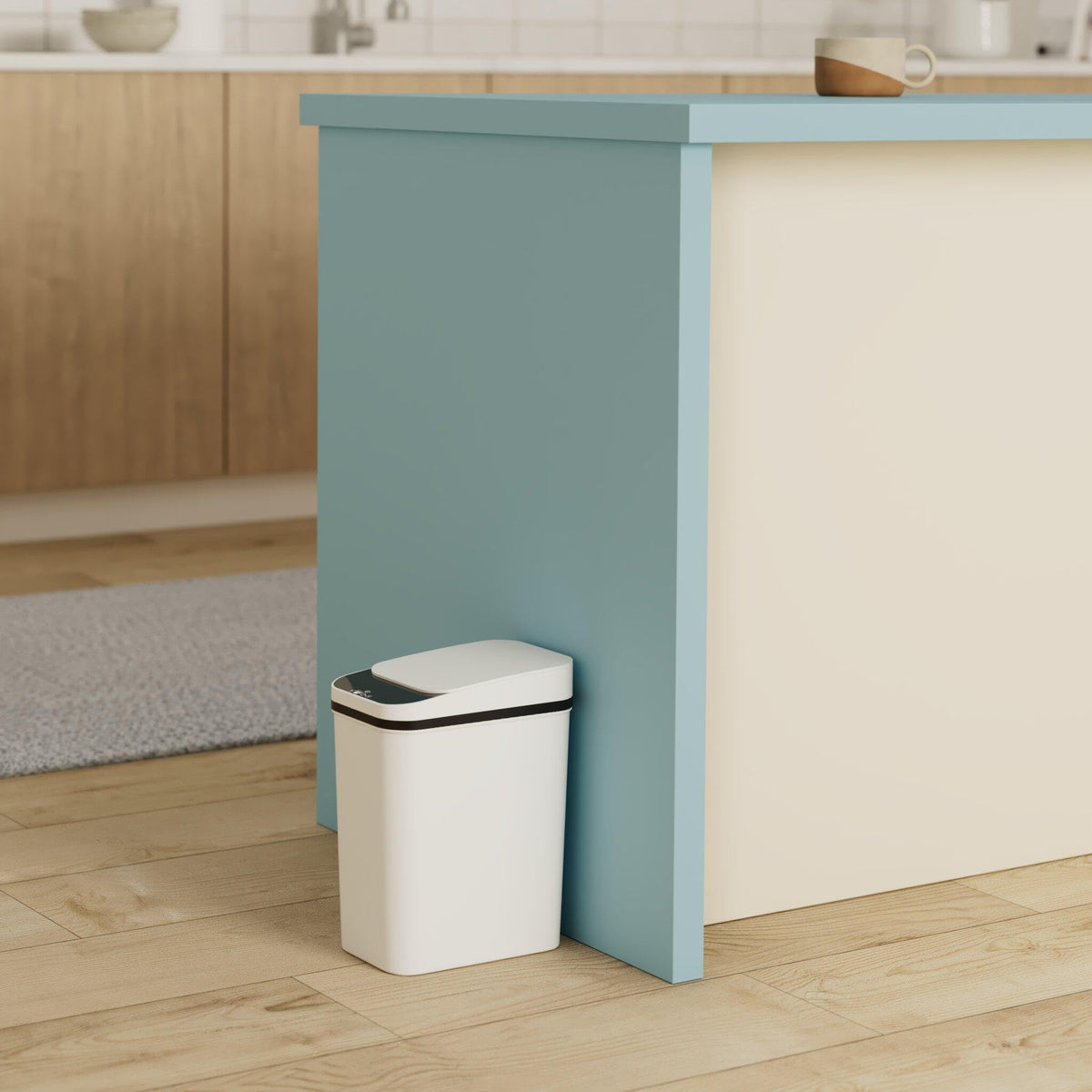 Anborry Bathroom Smart Touchless Trash Can 2.2 Gallon Automatic Motion Sensor Rubbish Can with Lid Electric Narrow Small Garbage Bin for Kitchen, Office, Living Room, Toilet, Bedroom, RV