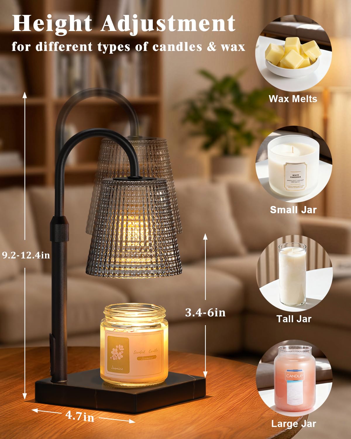 Hong-in Candle Warmer Lamp with Timer, House Warming Gifts New Home Decor
