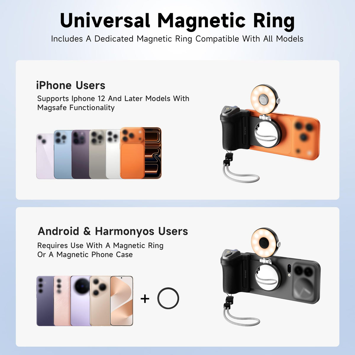 7RYMS 7RIG G1 Magnetic Phone Camera Grip for iPhone Android-Wireless Remote