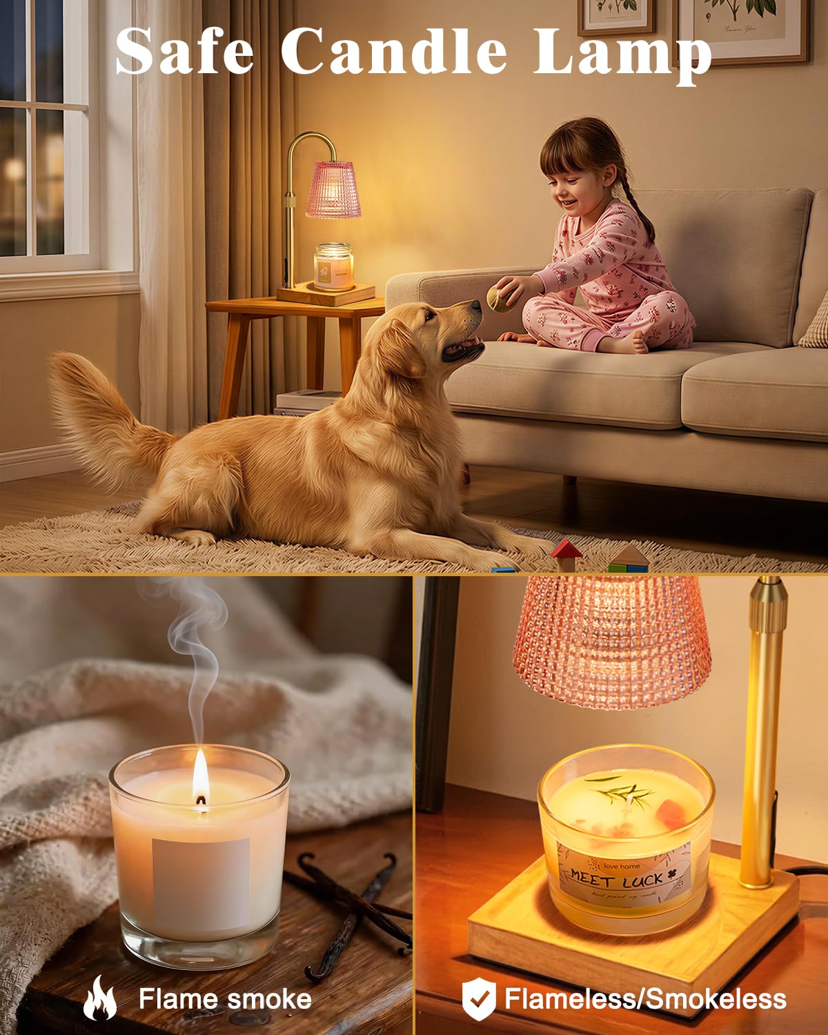 Hong-in Candle Warmer Lamp with Timer, House Warming Gifts New Home Decor