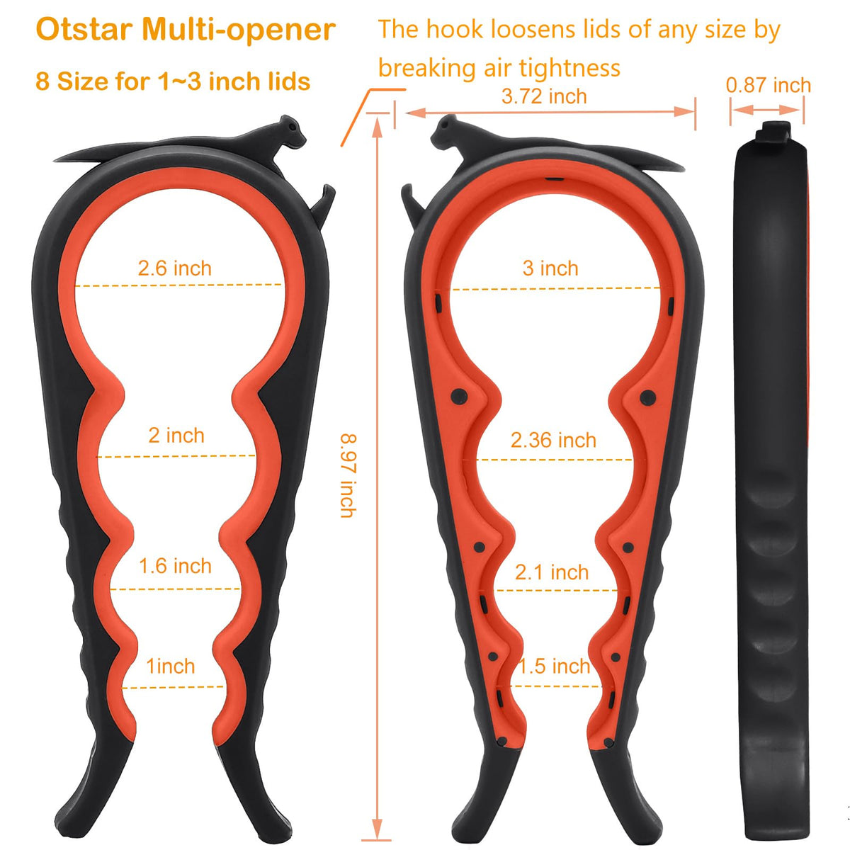 Otstar Jar Opener & Bottle Opener for Seniors with Arthritis, Weak Hands
