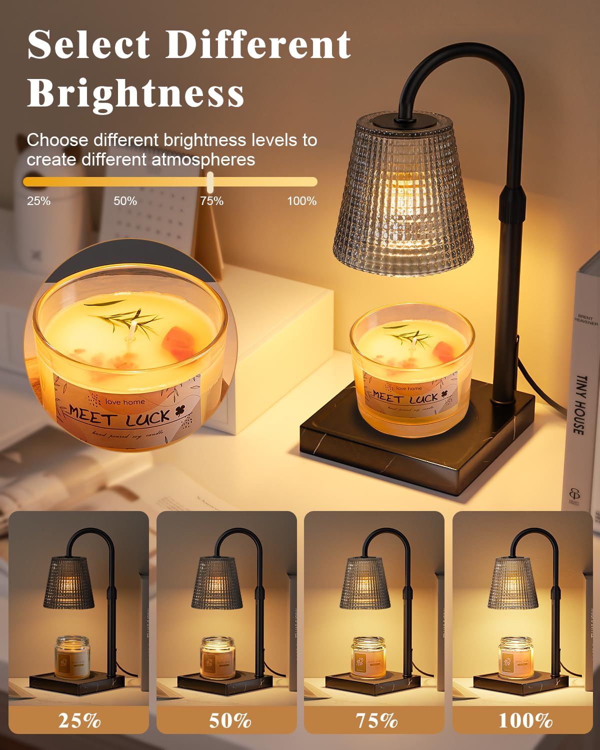 Hong-in Candle Warmer Lamp with Timer, House Warming Gifts New Home Decor