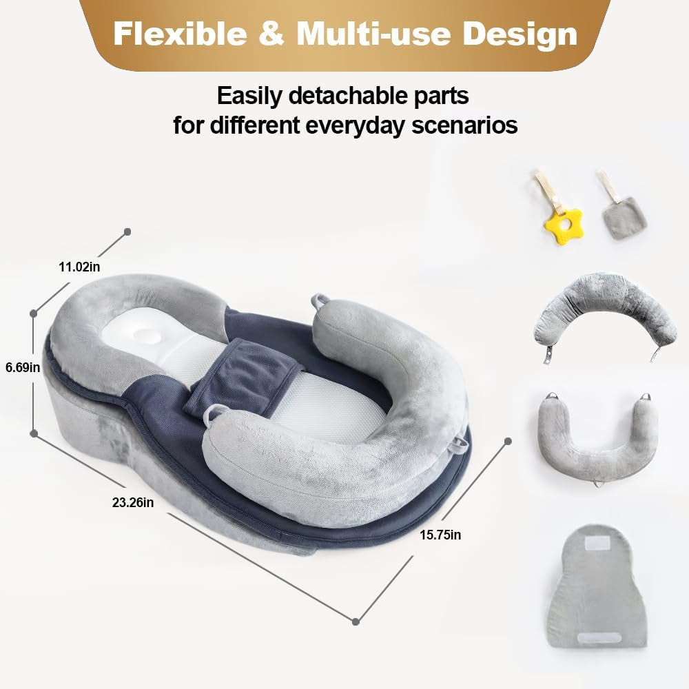 Baby Feeding Pillow, anti Overflow Breast Feeding Pillow, Tummy Time Mat