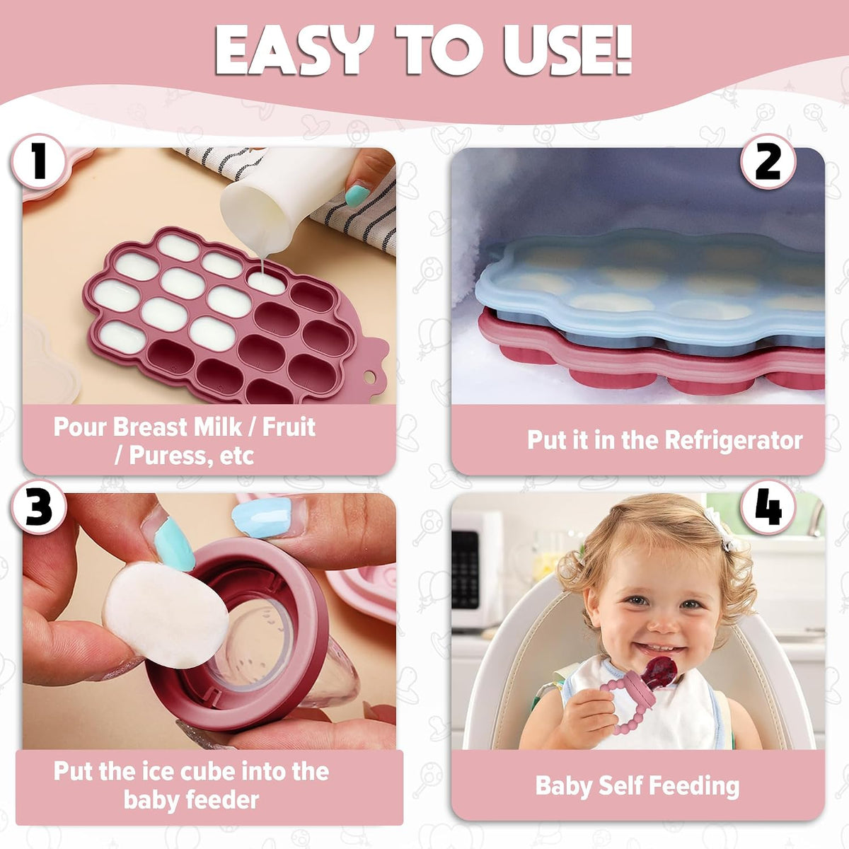 ™Baby Weaning Set, 15 Pcs Silicone Baby Feeding Set