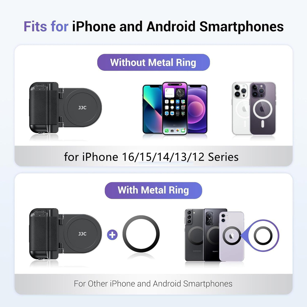 Magnetic Phone Camera Grip Shooting Holder W Tripod Mount & Shutter Remote