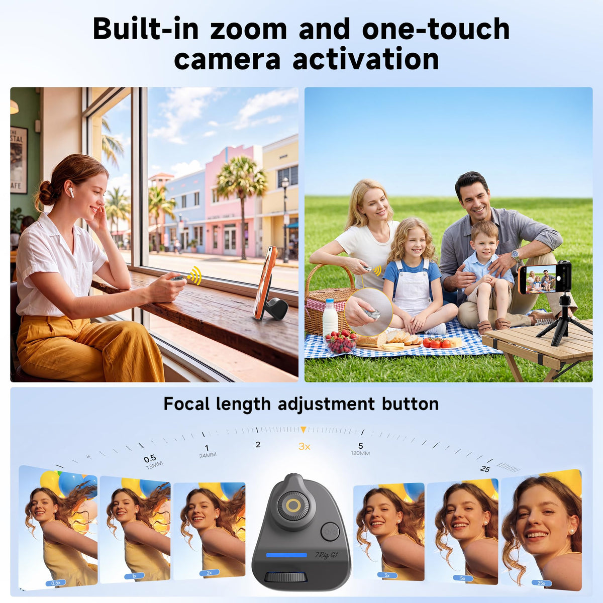 7RYMS 7RIG G1 Magnetic Phone Camera Grip for iPhone Android-Wireless Remote