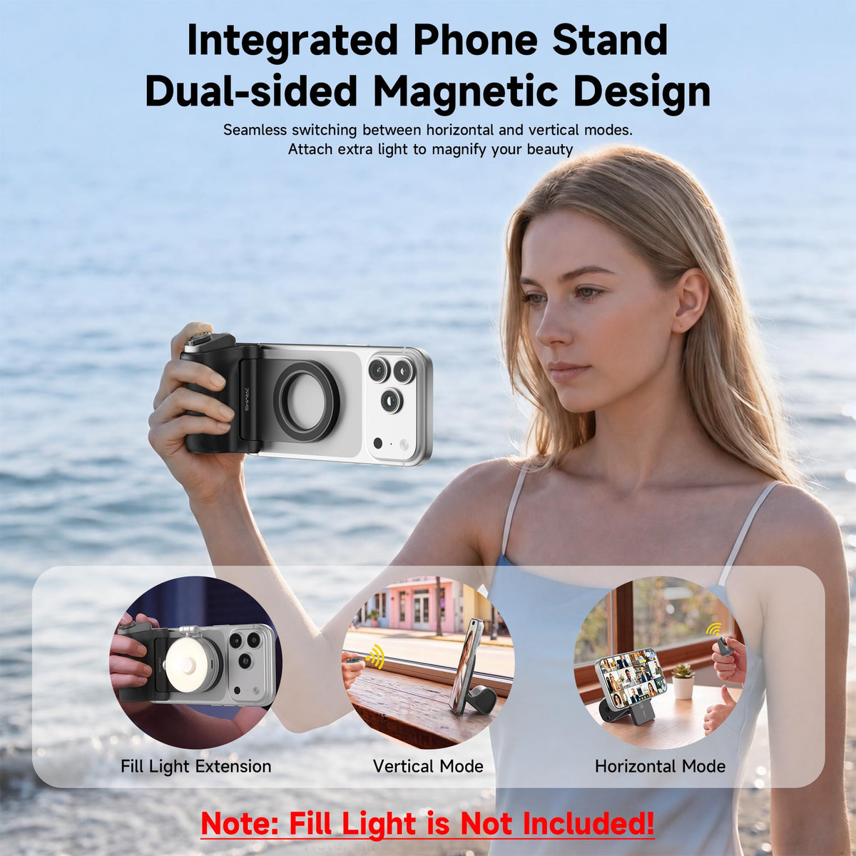 7RYMS 7RIG G1 Magnetic Phone Camera Grip for iPhone Android-Wireless Remote