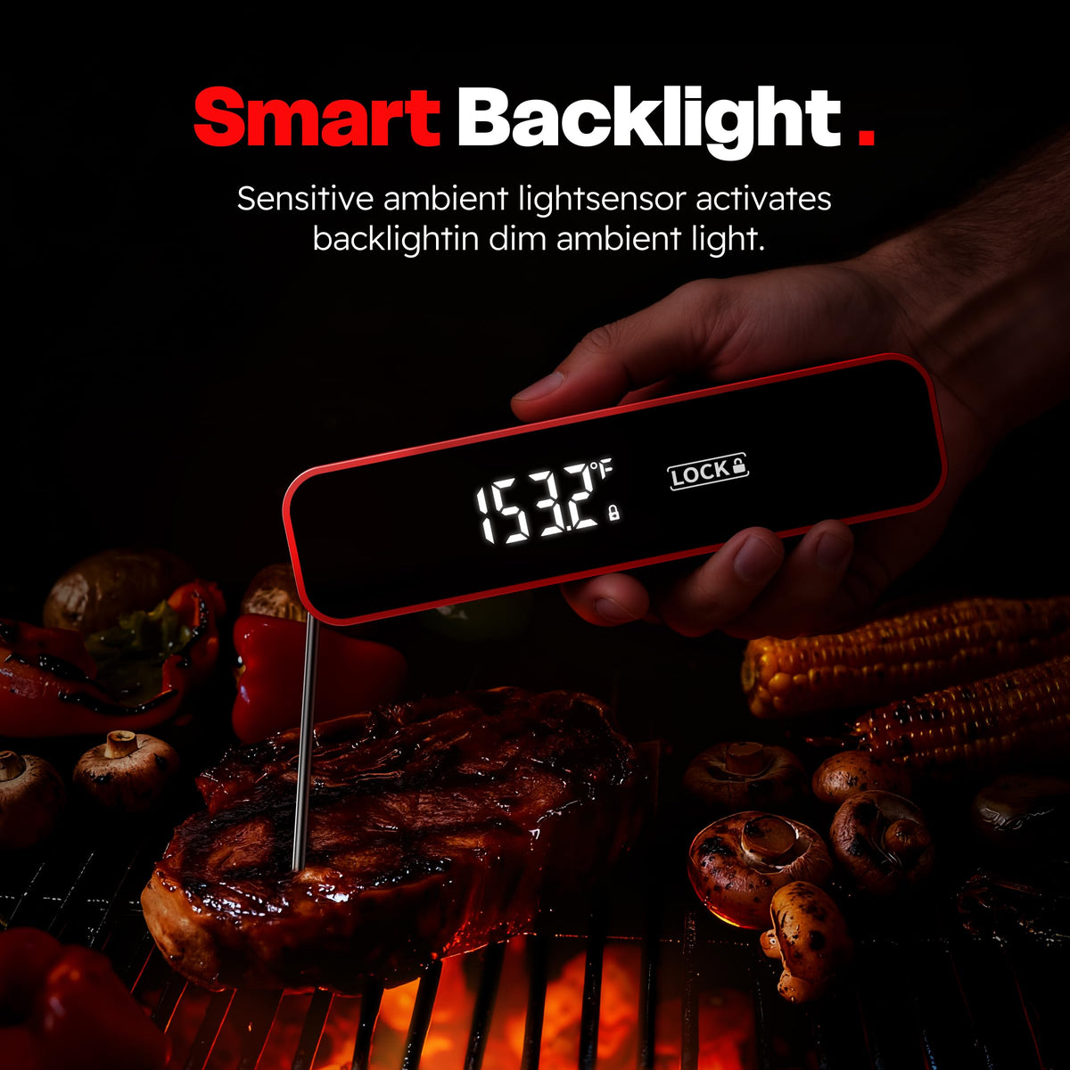 Meat Thermometer Digital, 1-2 Sec Instant Read, Grilling, Cooking, Food