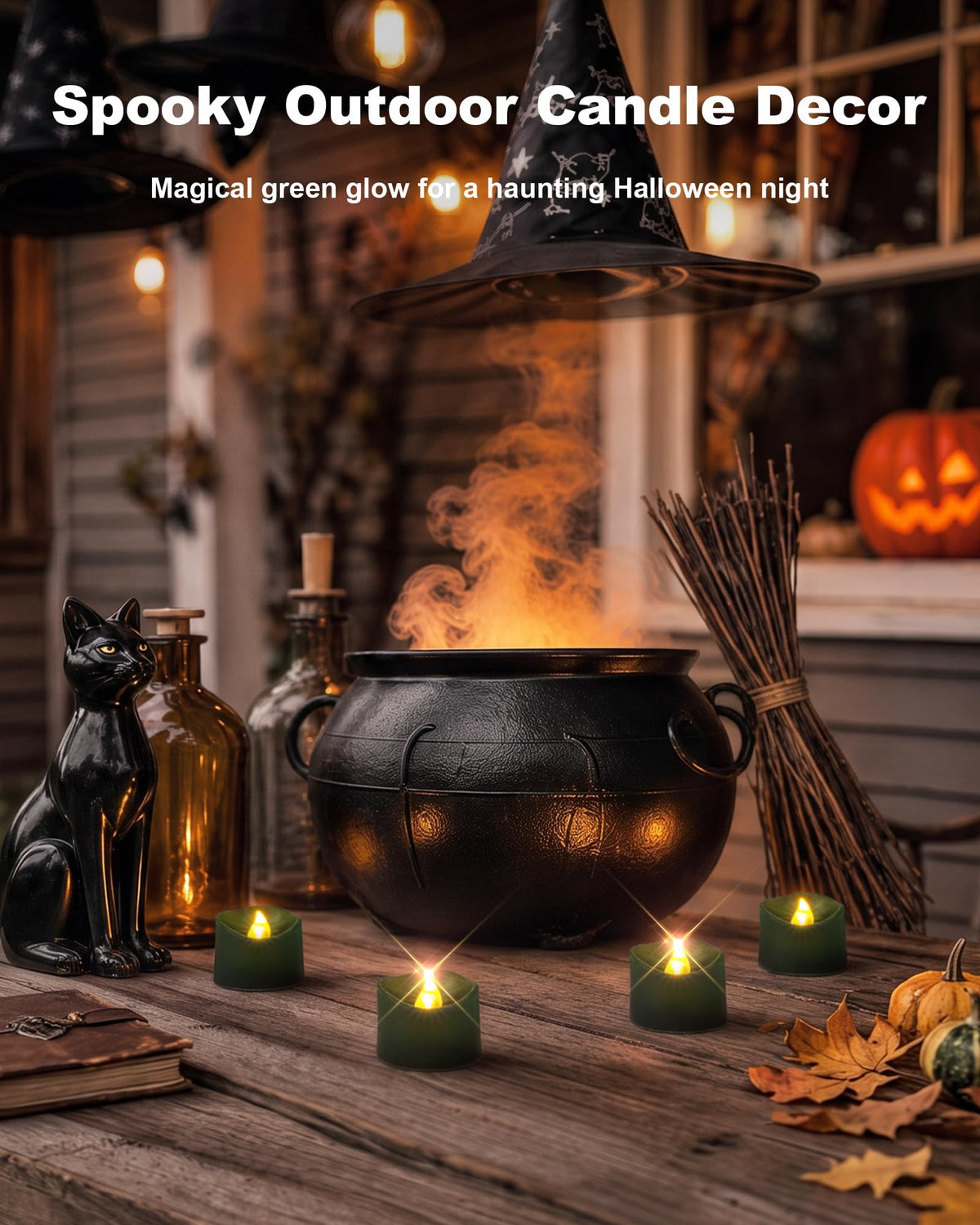 Homemory 24-Pack Purple Flameless Battery Tea Light Candles, 200+ Hours