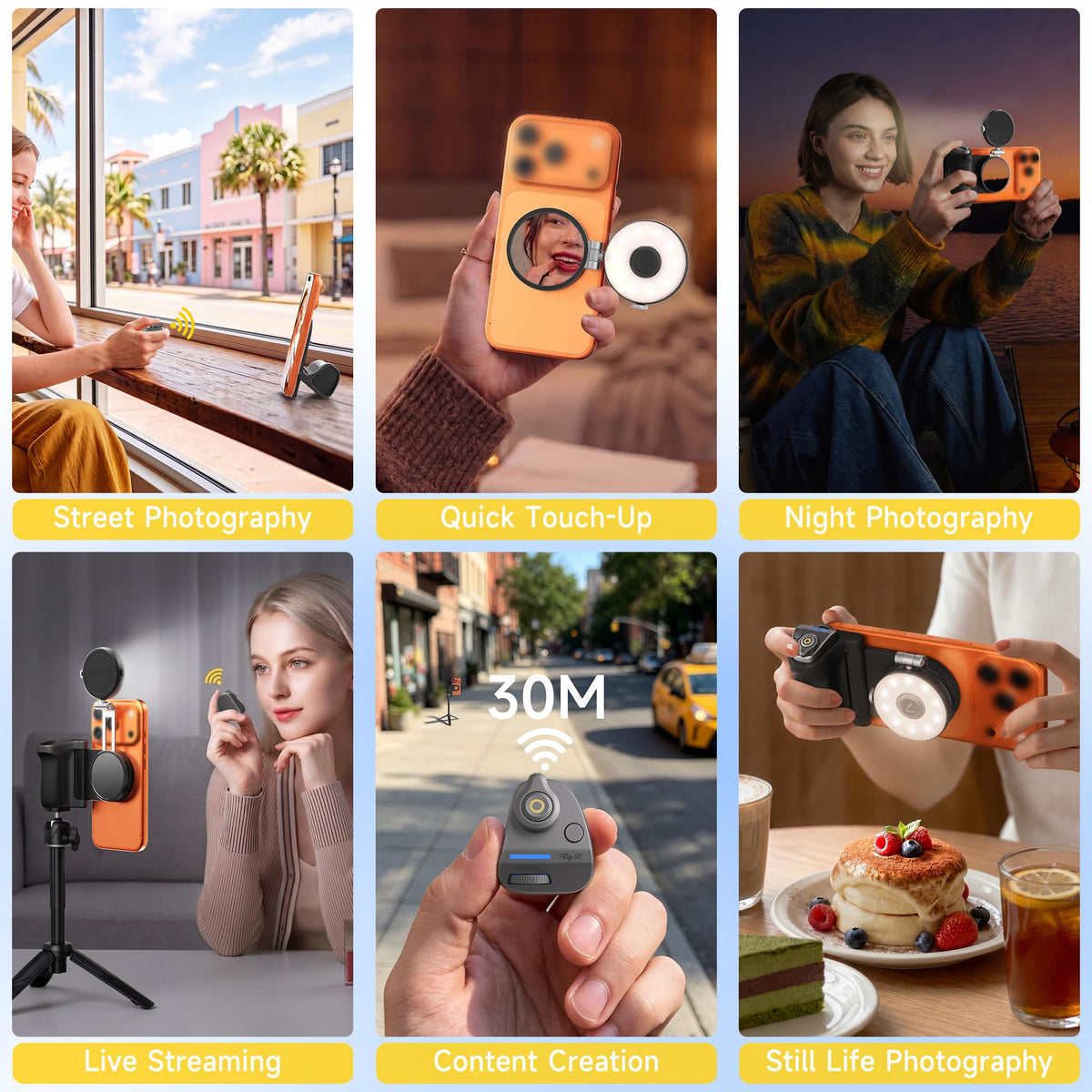 7RYMS 7RIG G1 Magnetic Phone Camera Grip for iPhone Android-Wireless Remote
