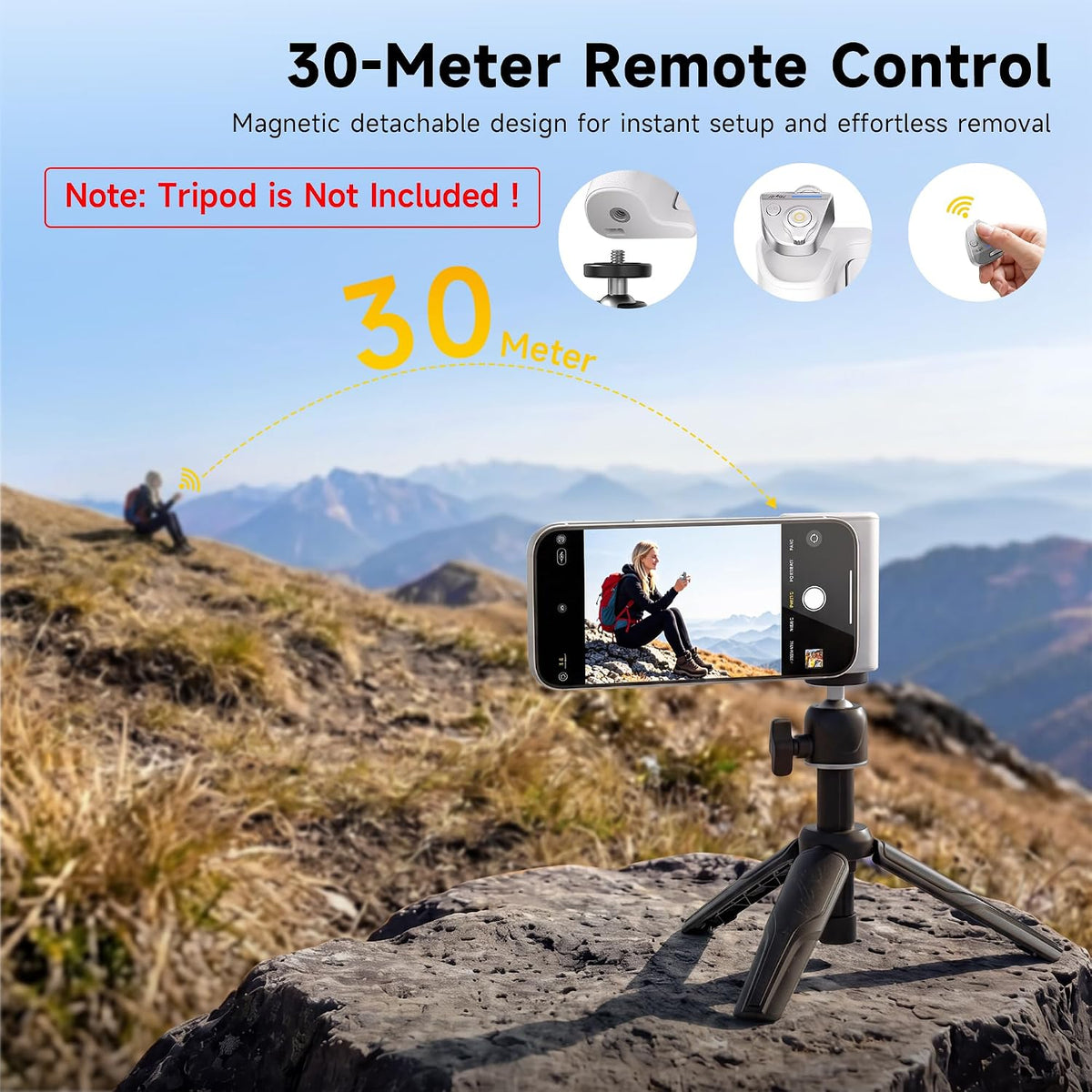 7RYMS 7RIG G1 Magnetic Phone Camera Grip for iPhone Android-Wireless Remote