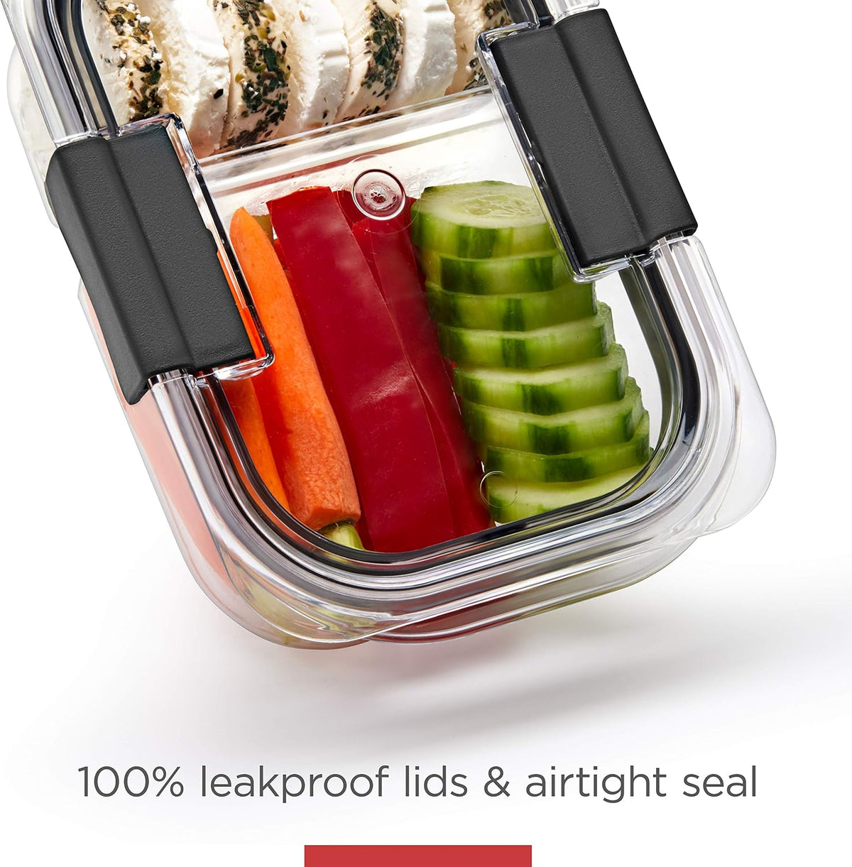 Rubbermaid Brilliance Tritan Plastic Food Storage Containers BPA Free Airtight Lids Ideal for Lunch Meal Prep & Leftovers Set of 5 (3.2 Cup)