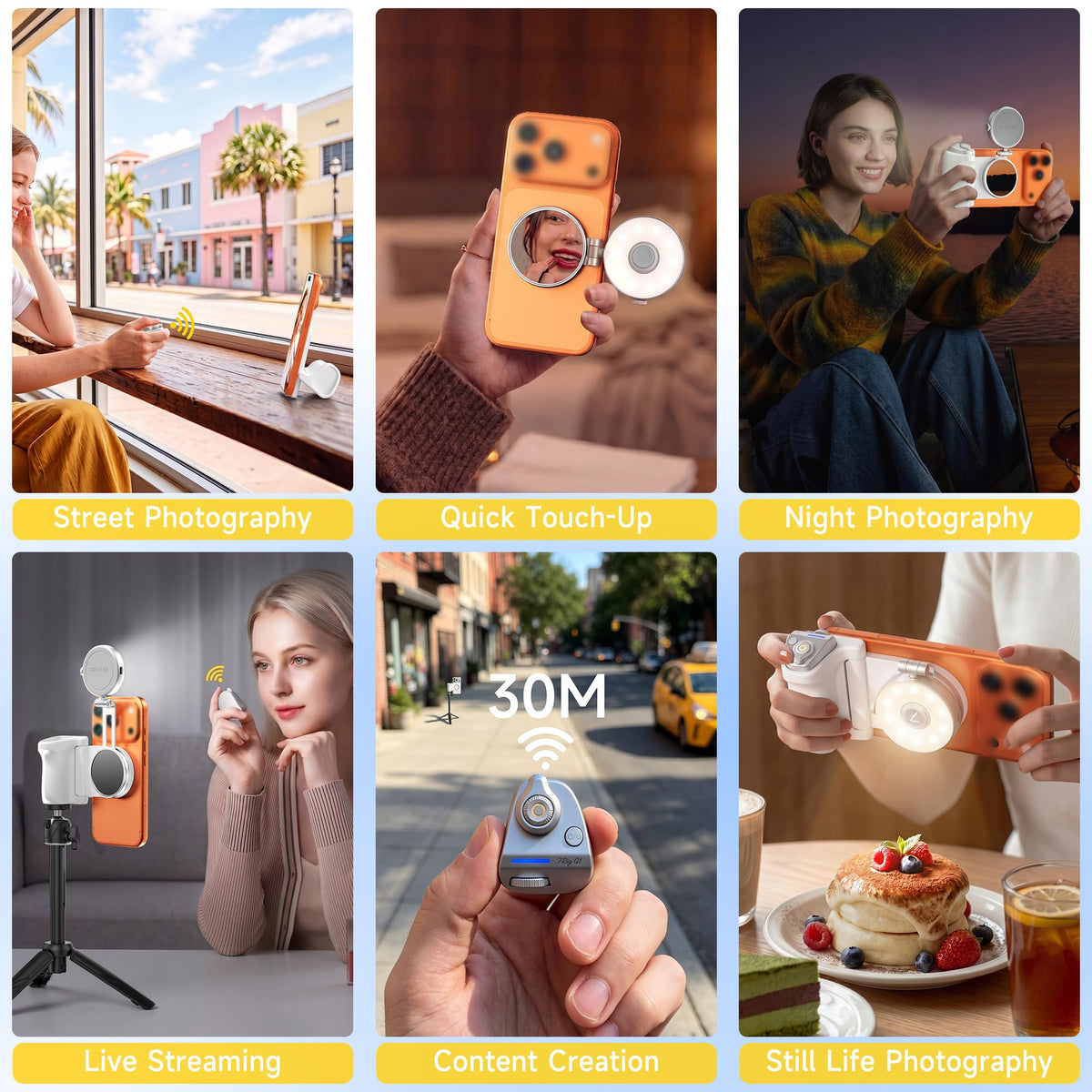 7RYMS 7RIG G1 Magnetic Phone Camera Grip for iPhone Android-Wireless Remote