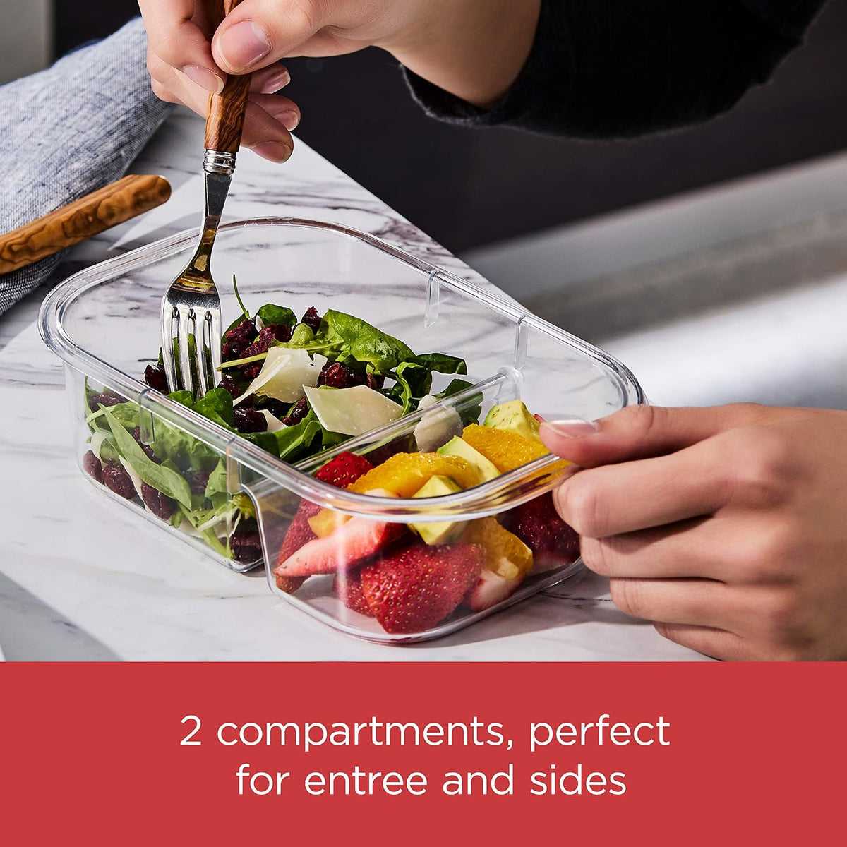 Rubbermaid Brilliance Tritan Plastic Food Storage Containers BPA Free Airtight Lids Ideal for Lunch Meal Prep & Leftovers Set of 5 (3.2 Cup)