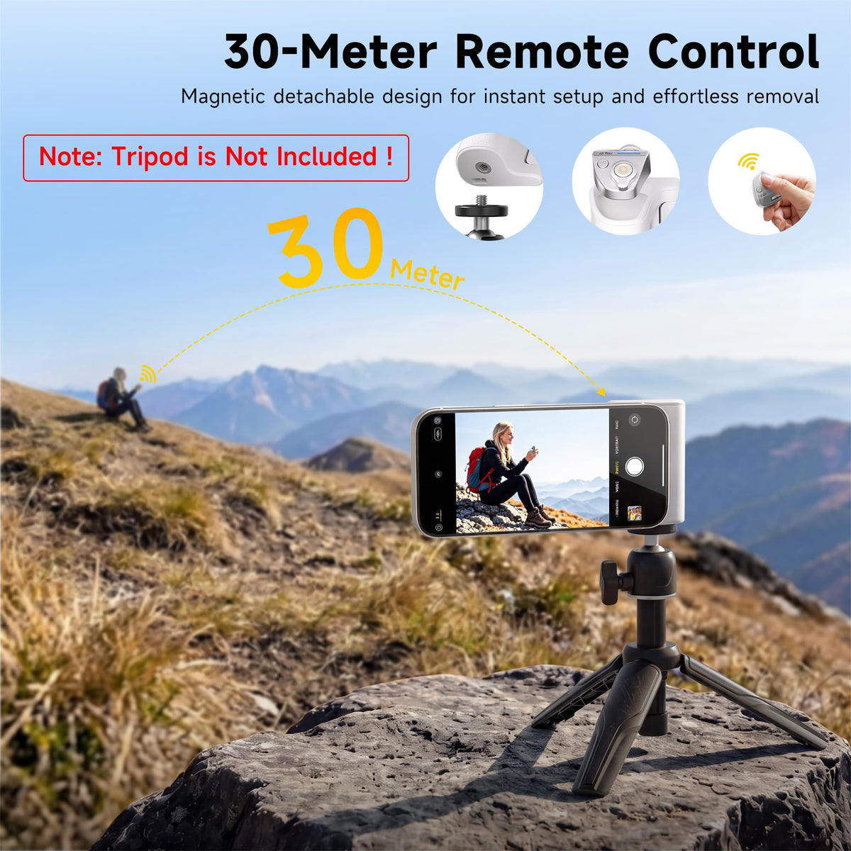 7RYMS 7RIG G1 Magnetic Phone Camera Grip for iPhone Android-Wireless Remote