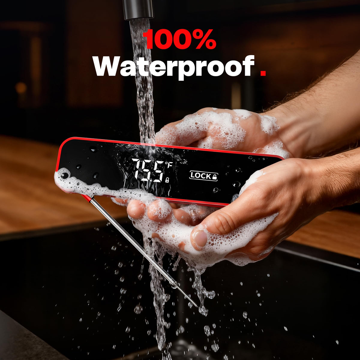 Meat Thermometer Digital, 1-2 Sec Instant Read, Grilling, Cooking, Food