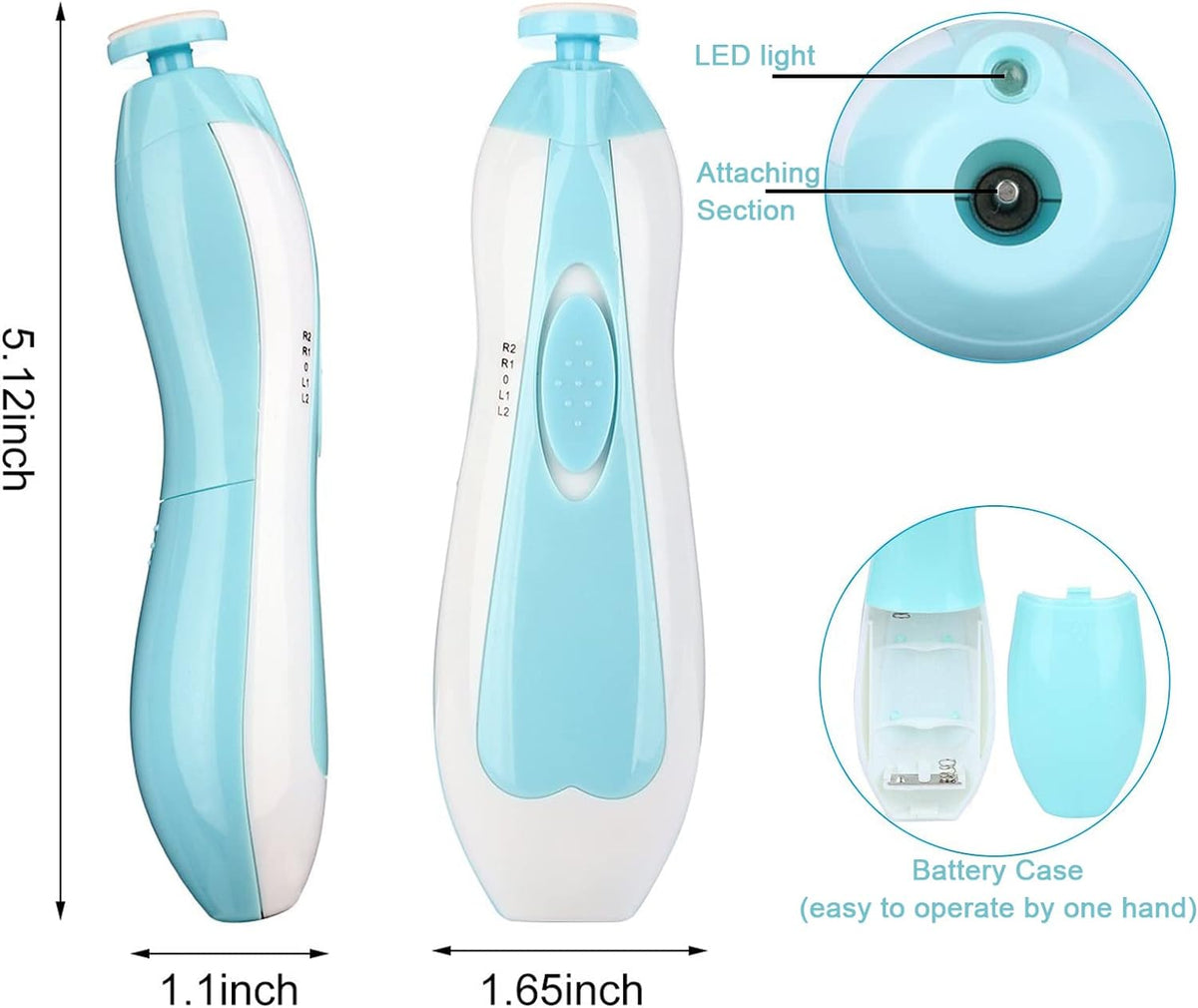 Baby Nail File Clippers Electric: Baby Nail Trimmer Electric Kit Fingernails Toe