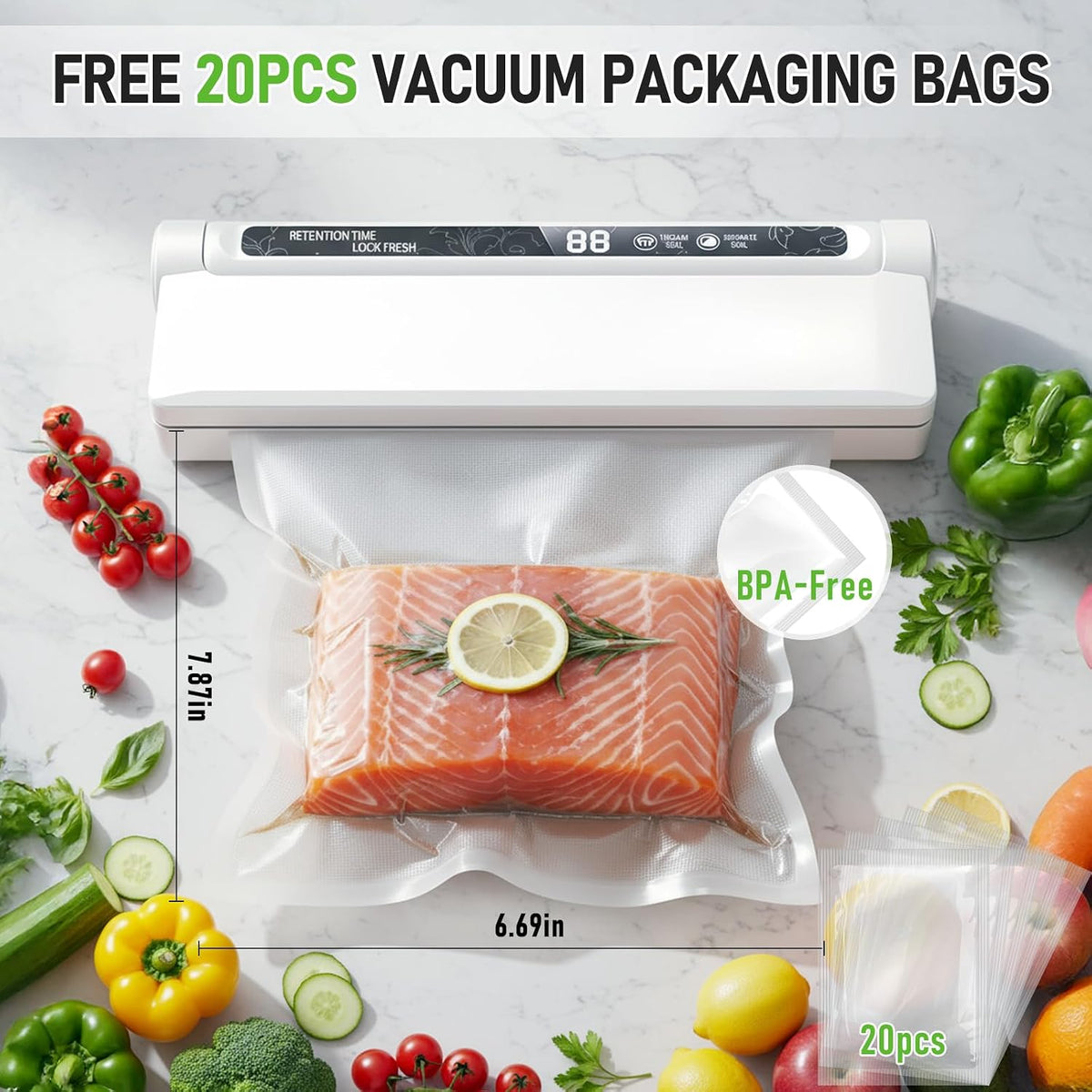 Vacuum Sealer Machine for Food, Powerful Vacuum Food Sealer