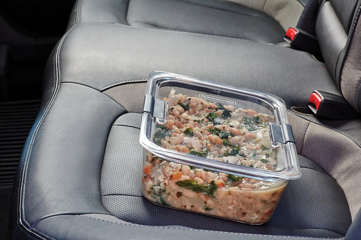 Rubbermaid Brilliance Tritan Plastic Food Storage Containers BPA Free Airtight Lids Ideal for Lunch Meal Prep & Leftovers Set of 5 (3.2 Cup)