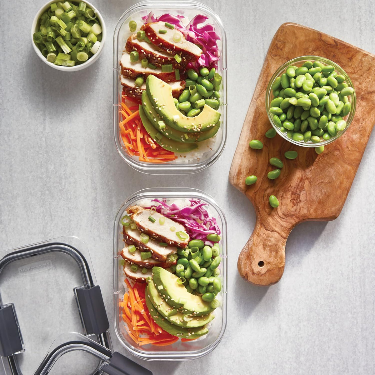 Rubbermaid Brilliance Tritan Plastic Food Storage Containers BPA Free Airtight Lids Ideal for Lunch Meal Prep & Leftovers Set of 5 (3.2 Cup)